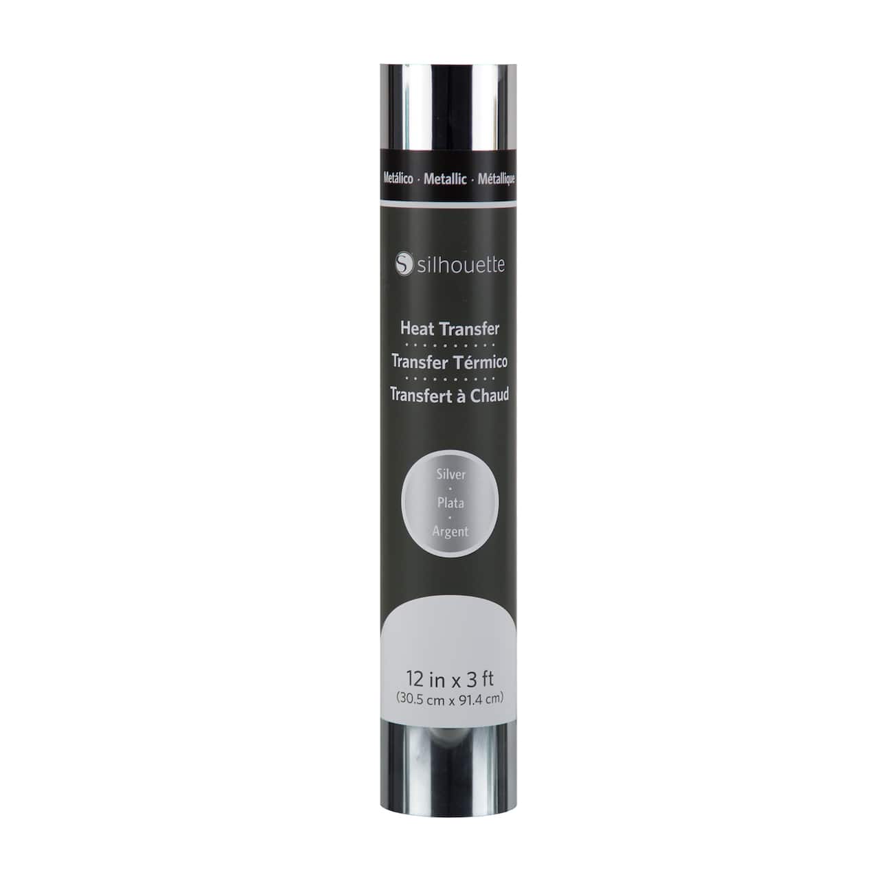 Silhouette® 12'' Silver Metallic Heat Transfer Material